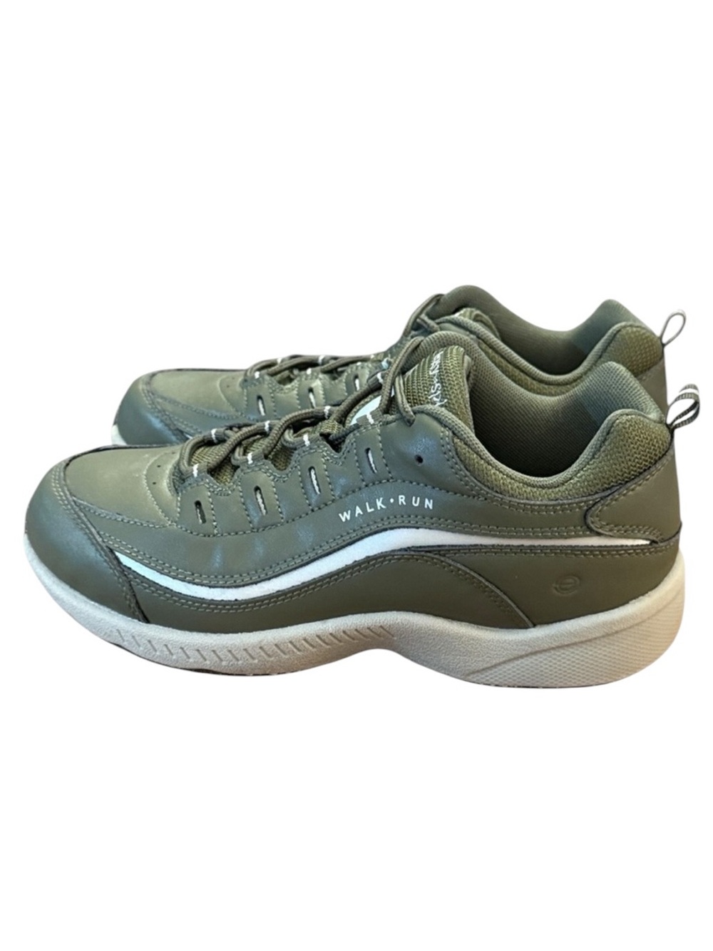 Easy Spirit Romy ECO 7.5WW Extra Wide Green Leather Comfort Walking Sneaker Shoe - Picture 4 of 12